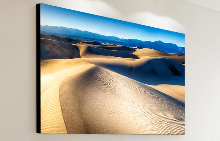 photo of a boy with airplane on canvas print