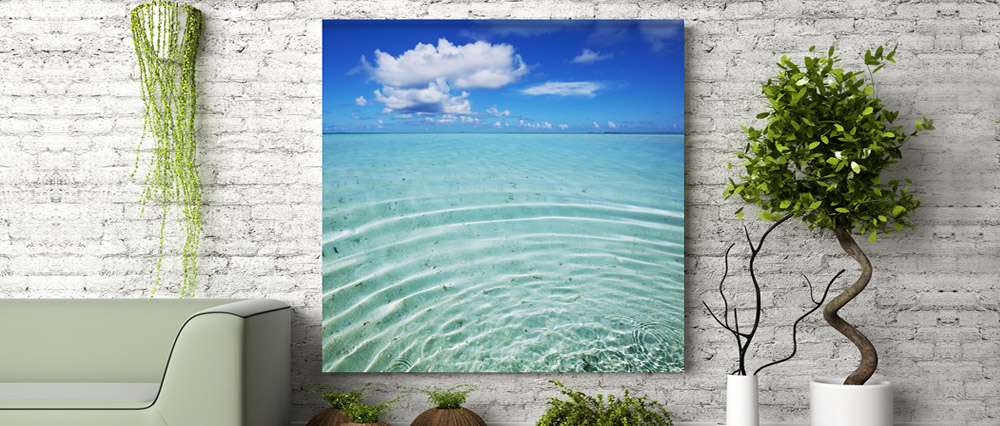 image of tapestry print blue ocean